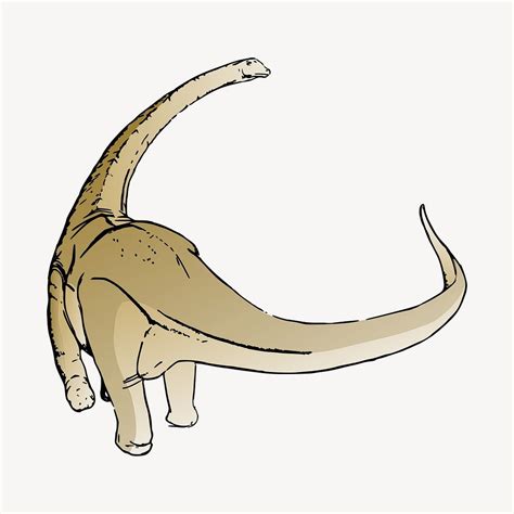 Long-neck dinosaur clipart, extinct animal | Free Photo - rawpixel