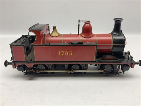 Gauge 1 - live steam 0-6-0 tank locomotive No.1793 in LMS red and black livery L29cm W8.5cm ...