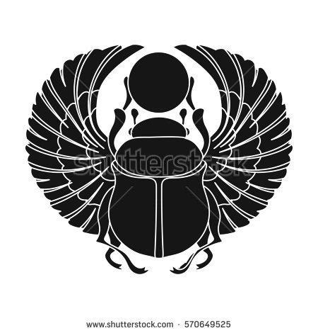 Scarab icon in black style isolated on white background. Ancient Egypt ...