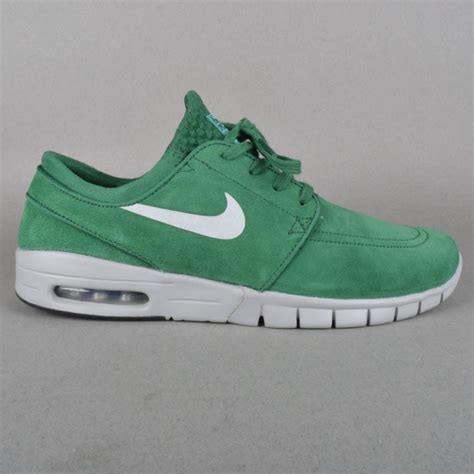 Nike SB Stefan Janoski Max L Skate Shoes - Gorge Green/Metallic Silver-Clearwater - Nike SB from ...