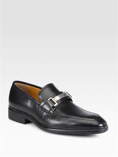 Lyst - Bally Leather Loafers in Black for Men