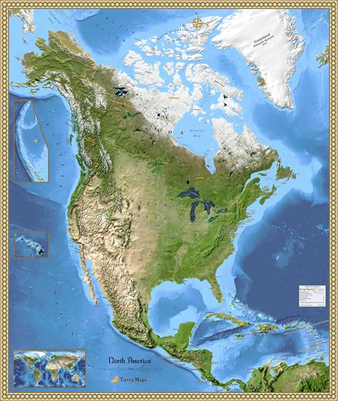 North America Satellite Wall Map | Maps.com.com