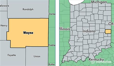 Wayne County, Indiana / Map of Wayne County, IN / Where is Wayne County?