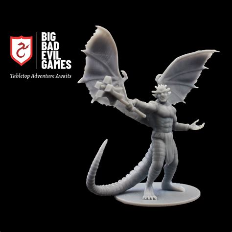 Pit Fiend Devil Miniature | Large scale on a 50mm base, perfect for a D&D boss monster – Big Bad ...