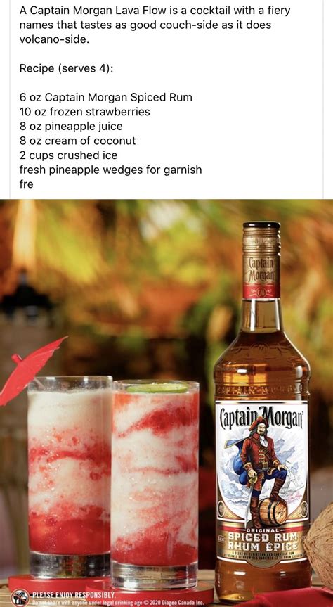 Captain Morgan drink | Liquor recipes, Captain morgan drinks, Alcohol drink recipes