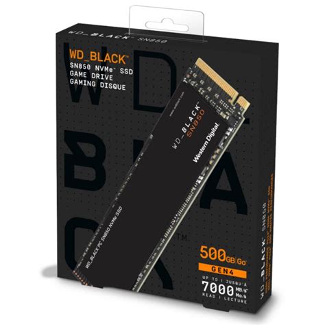 WD Black 500GB SN850 NVMe Internal Gaming SSD PCIe 4.0 SSD