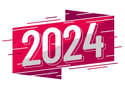 2024 Clipart In Pink, Clipart, 2024 Clipart, Happy New Year 2024 ...