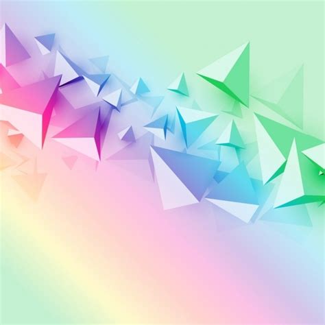 Kleurrijke achtergrond met 3d veelhoek driehoek vormen | Gratis Vector