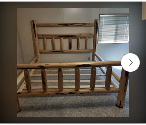 Log bed frame | Log bed frame, Guest bedroom, Log bed