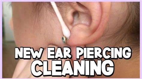 HOW TO CLEAN YOUR NEWLY PIERCED EARS - Piercing Aftercare | Piercing aftercare, Ear piercings ...