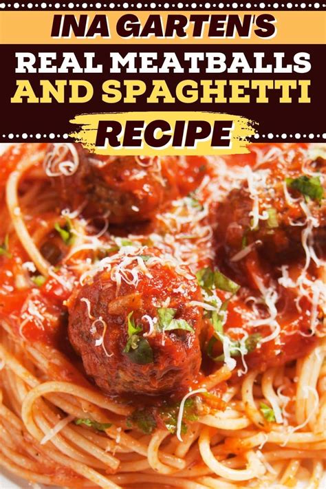 Ina Garten's Real Meatballs and Spaghetti Recipe - Insanely Good