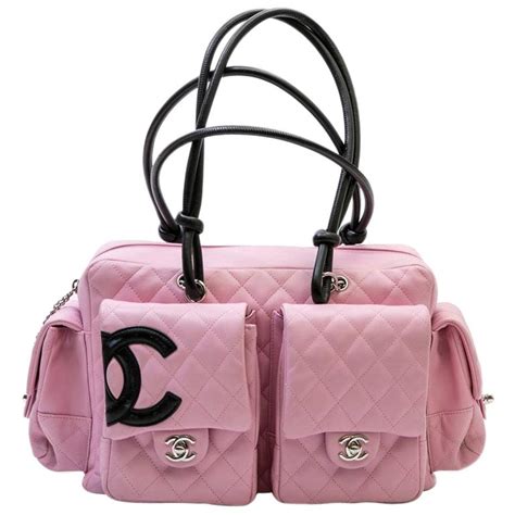 Large CHANEL 'Cambon' Reporter Bag in Pink Quilted Smooth Lambskin Leather at 1stDibs | chanel ...