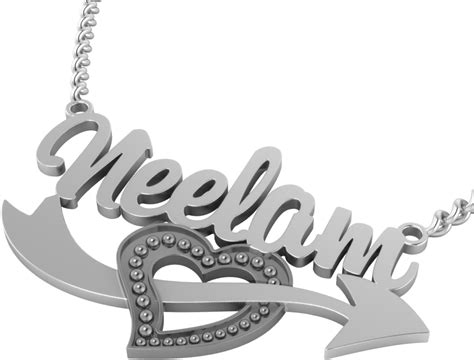 Download Buy Stylish Personalized 3d Name Necklace With Cupid - Necklace PNG Image with No ...