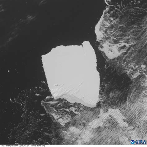 Iceberg A23a Breaks Free and Moves to Open Ocean - RAMMB-CIRA Satellite Library