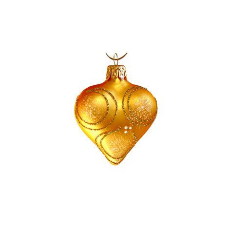Christmas glass ornaments, Heart small 287/6pcs