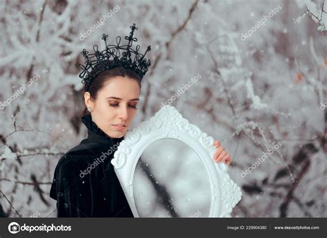 Evil Queen Magic Mirror Winter Wonderland Stock Photo by ...