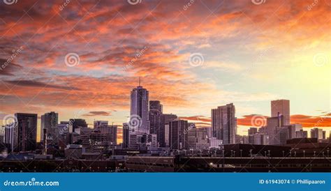 Denver Colorado City Skyline Sunrise Editorial Stock Image - Image of spring, uptown: 61943074