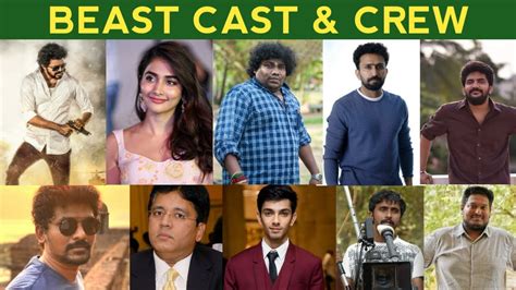 Vijay BEAST Movie Cast | Beast Cast & Crew | vijay,Pooja Hegde,Yogi ...