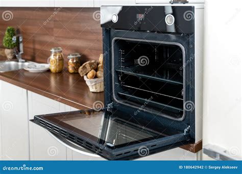 Open oven stock photo. Image of homemade, convection - 180642942