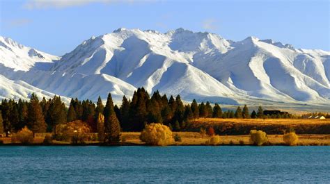 Snow Capped Peaks and Mountains landscape in New Zealand image - Free stock photo - Public ...