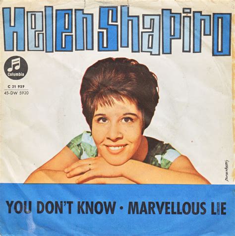 Helen Shapiro - Marvellous Lie / You Don't Know (1961, Vinyl) | Discogs