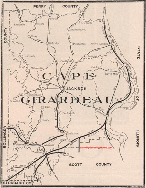 Cape Girardeau County, Missouri 1904 Map