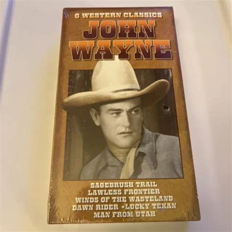 JOHN WAYNE 6 Western Classics VHS VCR Video Tape Black & White Movie New Sealed $8.00 - PicClick