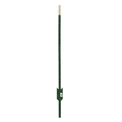 HDX 6 ft. Heavy Duty Steel Green Painted T-Post-901176HD - The Home Depot