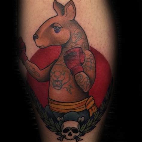 50 Kangaroo Tattoo Designs For Men - Australian Animal Ideas