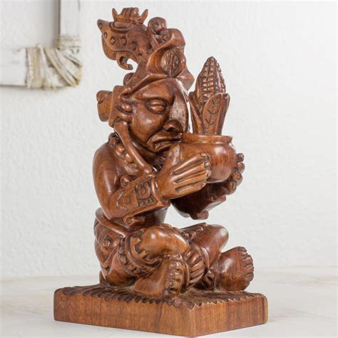 UNICEF Market | Handcrafted Maya Deity Nature Sculpture - Ancient God of Corn