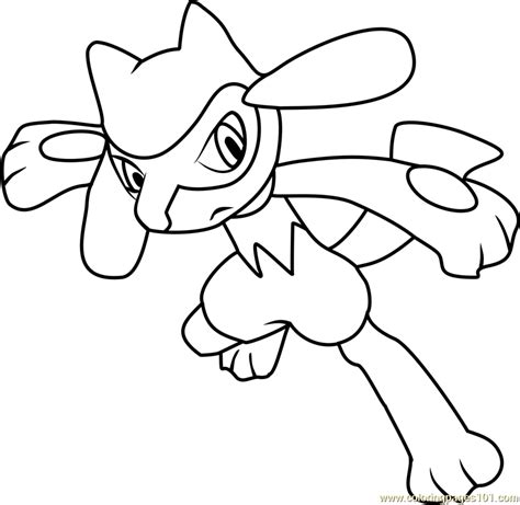 Riolu Pokemon Coloring Page for Kids - Free Pokemon Printable Coloring Pages Online for Kids ...