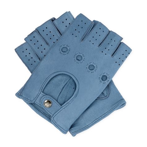 Classic fingerless leather driving gloves