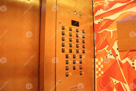 New York Hotel Elevator Floor Buttons Concept Photo. Numbers on Buttons in Elevator Stock Image ...