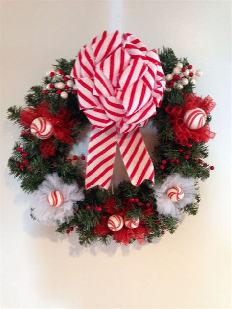 Peppermint wreath | Christmas wreaths, Holiday decor, Holiday