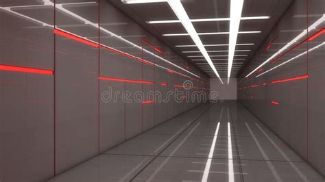 Futuristic Room Interior Concept Stock Illustration - Illustration of ...