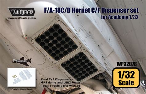 Wolfpack WP32078 F/A18C/D Hornet Chaff/Flare dispenser set (Acad