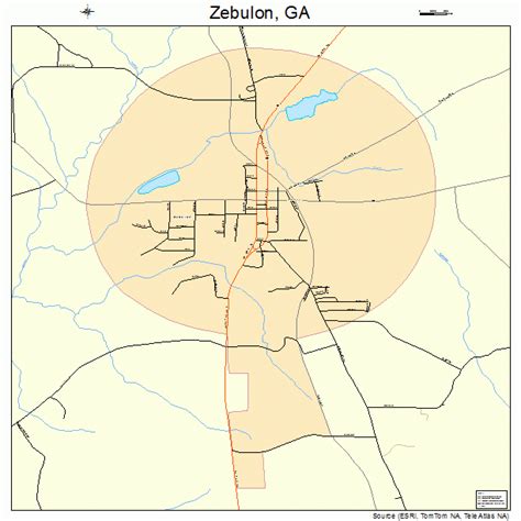 Zebulon Georgia Street Map 1385128