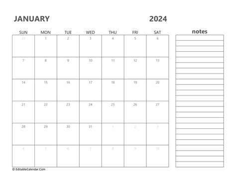 Printable January 2024 Calendar With Holidays - Jerry Eugenia