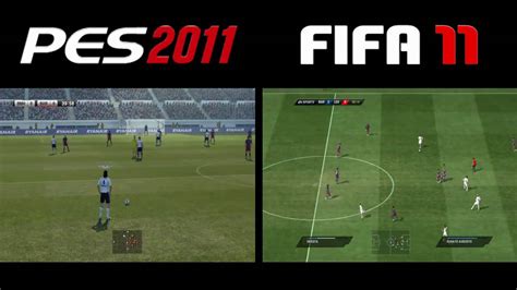 PES 2011 vs FIFA 11 - Gameplay Comparison - PC - YouTube