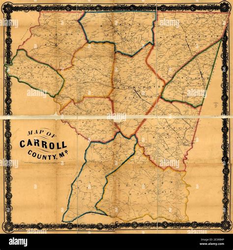 Map of Carroll County, Md Stock Photo - Alamy