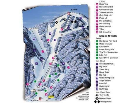 Sugar Mountain Resort Ski Trail Map - Banner Elk North Carolina United States • mappery