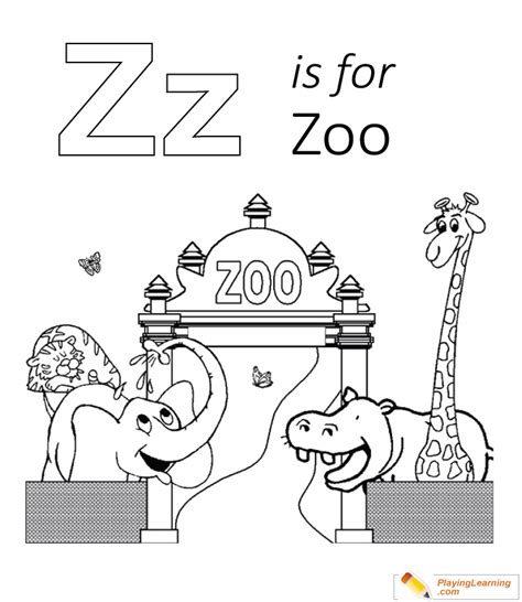 Z Is For Zoo Coloring Page | Free Z Is For Zoo Coloring Page