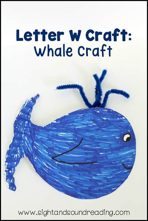 Letter W Craft: Whale