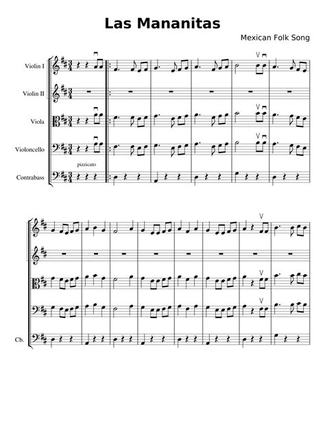 Download and print in PDF or MIDI free sheet music for Las Mananitas by Misc Traditional ...