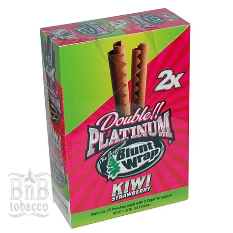 Flavored Blunt Wraps | Double Platinum Strawberry Kiwi | BNB Tobacco | BnB Tobacco