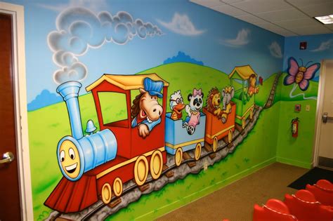 PLAY SCHOOL WALL PAINTING,Nursery School Wall Painting Artist,Playschool Cartoon Painting Works ...