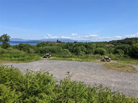 Car park and picnic tables near Camas na... © David Medcalf cc-by-sa/2.0 :: Geograph Britain and ...