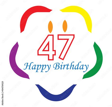 47 happy birthday Stock Vector | Adobe Stock