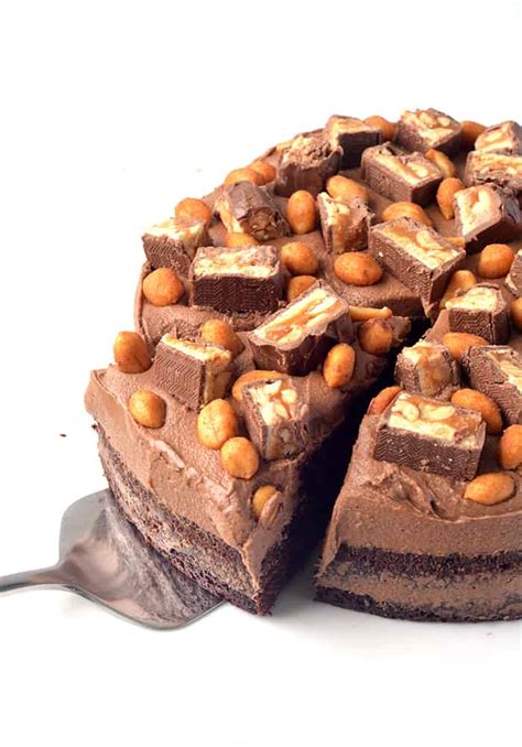 Easy Snickers Chocolate Cake - Sweetest Menu