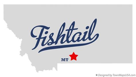 Map of Fishtail, MT, Montana